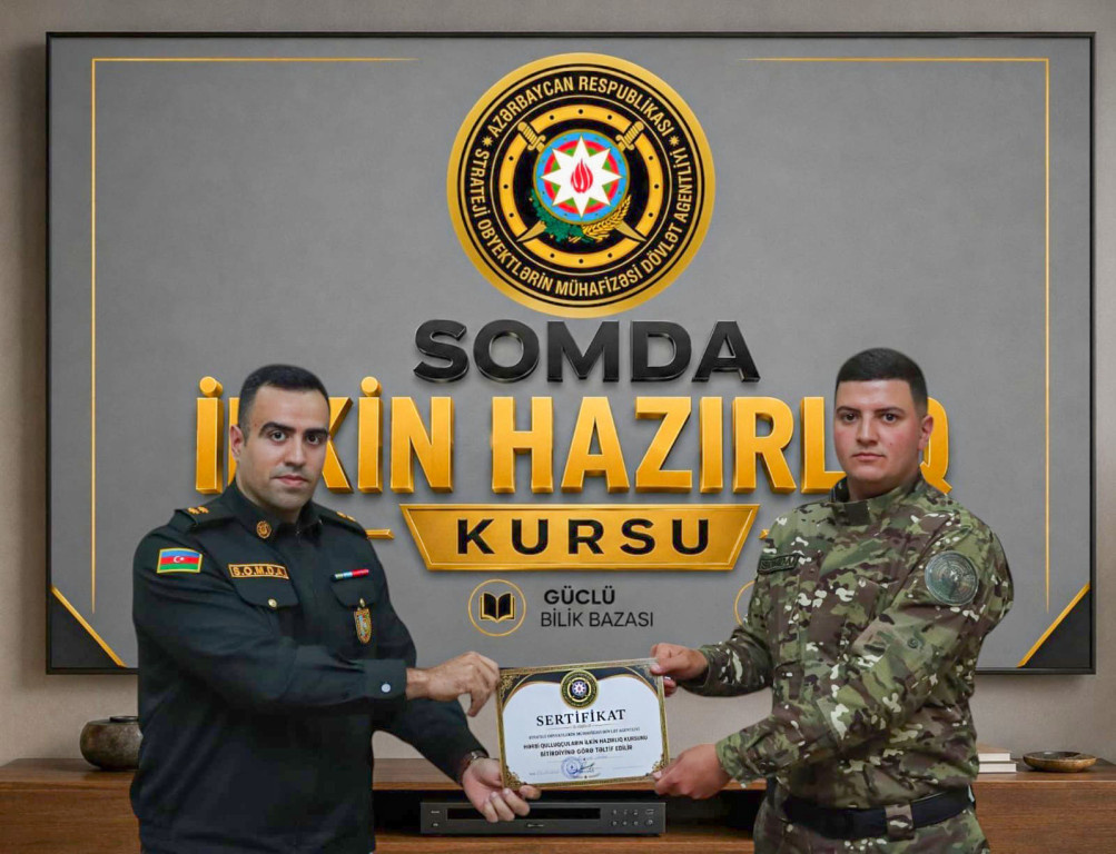 Strateji Obyektlərin Mühafizəsi Dövlət Agentliyində hərbi qulluqçuların ilkin hazırlıq kursu başa çatmışdır