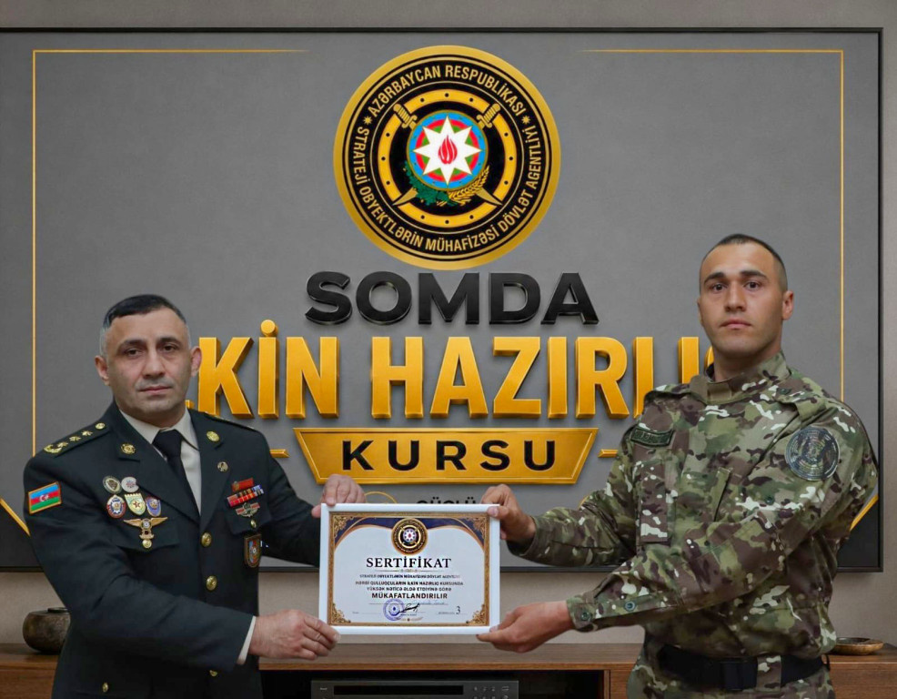 Strateji Obyektlərin Mühafizəsi Dövlət Agentliyində hərbi qulluqçuların ilkin hazırlıq kursu başa çatmışdır